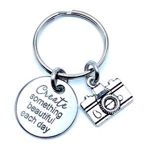 Photographer Keychain Create Something Beautiful Each Day Photography Gi…